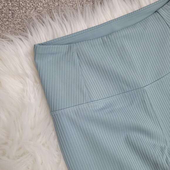 Girlfriend Collective Blue Mid Rise Ribbed Mist Pull On Leggings Size XS New Tag - Picture 3 of 9